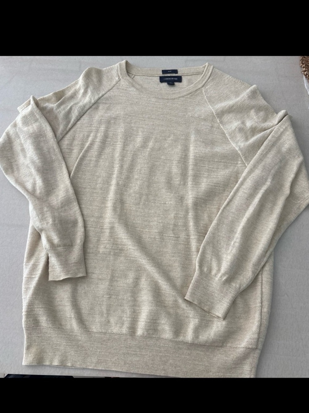J. Crew Men's Crewneck Sweater in Light Beige